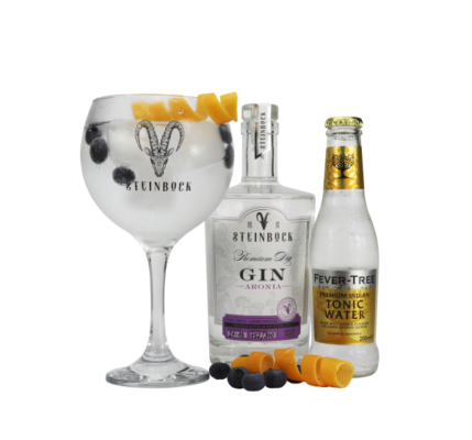 aronia gin & tonic cocktail